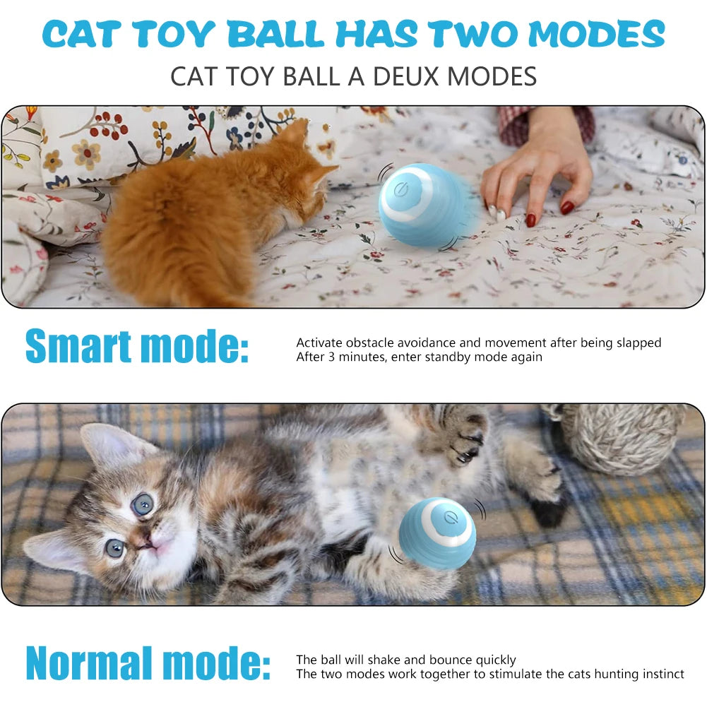 Automatic Rolling Interactive Cat Ball - Smart Electric Toy for Engaging Playtime